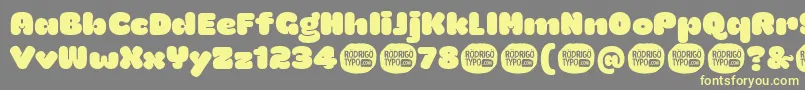 LamonaproRegular Font – Yellow Fonts on Gray Background