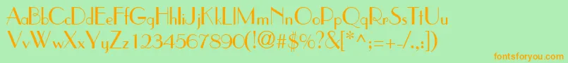 TouchesskRegular Font – Orange Fonts on Green Background