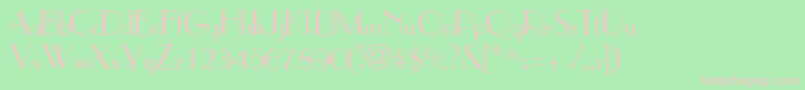 TouchesskRegular-fontti – vaaleanpunaiset fontit vihreällä taustalla