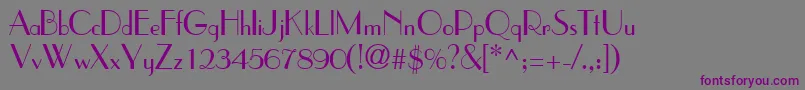 TouchesskRegular Font – Purple Fonts on Gray Background