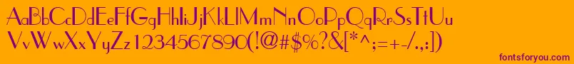 TouchesskRegular Font – Purple Fonts on Orange Background