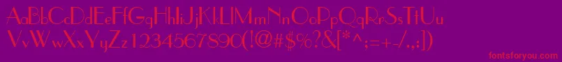 TouchesskRegular Font – Red Fonts on Purple Background