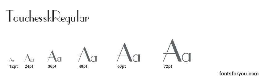 TouchesskRegular Font Sizes