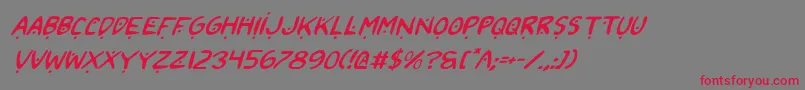 2toon2Italic-Schriftart – Rote Schriften auf grauem Hintergrund
