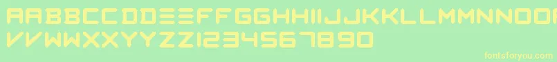 Ceab Font – Yellow Fonts on Green Background