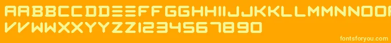 Ceab Font – Yellow Fonts on Orange Background