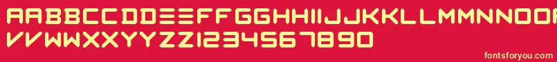 Ceab Font – Yellow Fonts on Red Background