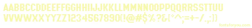 K22Xanthus Font – Yellow Fonts on White Background