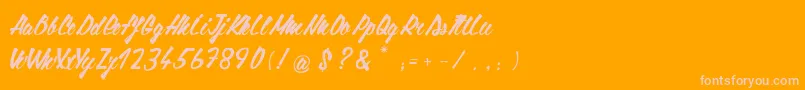GodBlessAmerica Font – Pink Fonts on Orange Background