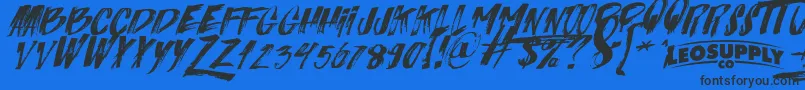 Italiano Font – Black Fonts on Blue Background