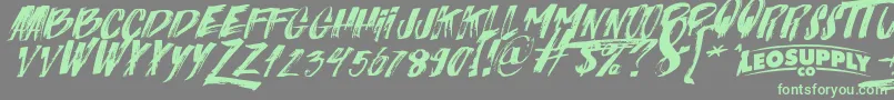 Italiano Font – Green Fonts on Gray Background