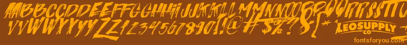Italiano Font – Orange Fonts on Brown Background