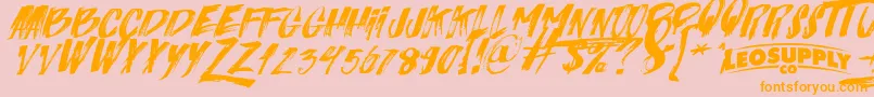 Italiano Font – Orange Fonts on Pink Background