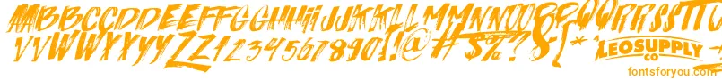 Italiano-Schriftart – Orangefarbene Schriften auf weißem Hintergrund