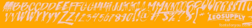 Weitere Informationen zur Italiano-Schriftart Italiano-Schriftart – Rosa Schriften auf orangefarbenem Hintergrund