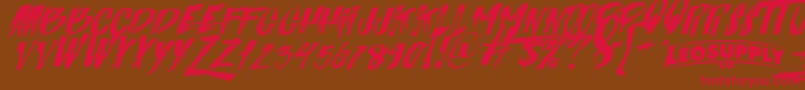 Italiano Font – Red Fonts on Brown Background