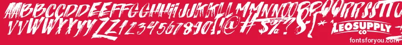 Italiano Font – White Fonts on Red Background