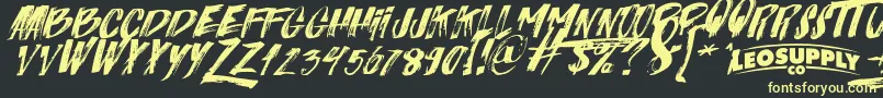 Italiano Font – Yellow Fonts on Black Background
