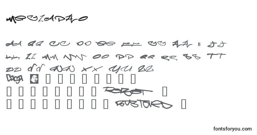 Шрифт Meglapho – алфавит, цифры, специальные символы