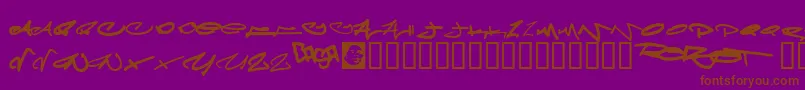 Meglapho Font – Brown Fonts on Purple Background