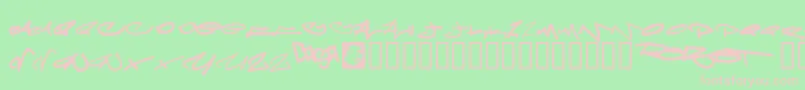 Meglapho Font – Pink Fonts on Green Background