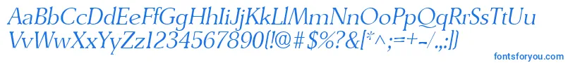 DerringerlhItalic Font – Blue Fonts on White Background