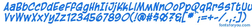 BlambotCasualBolditalic Font – Blue Fonts on White Background