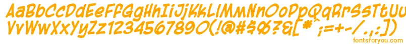 BlambotCasualBolditalic Font – Orange Fonts on White Background