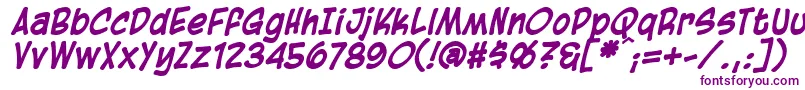 BlambotCasualBolditalic Font – Purple Fonts on White Background