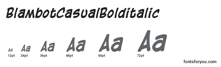 Размеры шрифта BlambotCasualBolditalic
