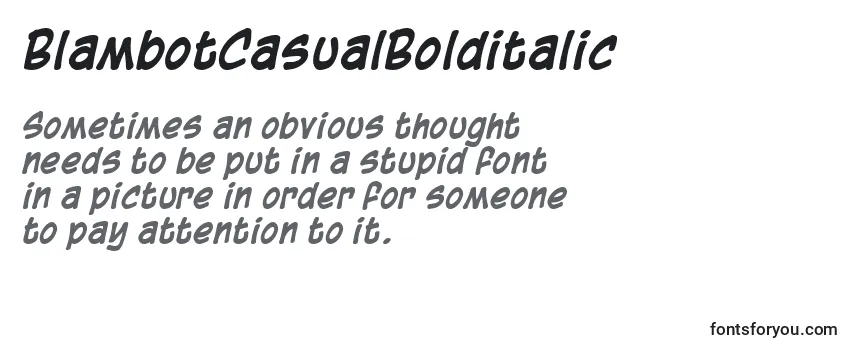 BlambotCasualBolditalic Font