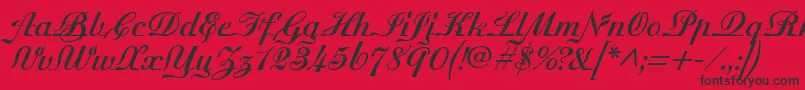 MadisonianBold Font – Black Fonts on Red Background