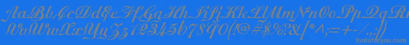 MadisonianBold Font – Gray Fonts on Blue Background