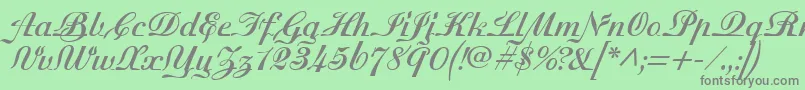 フォントMadisonianBold – 緑の背景に灰色の文字