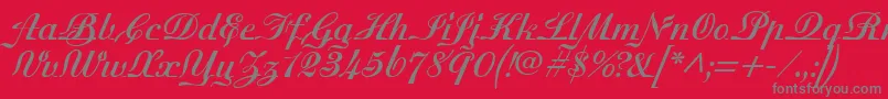 MadisonianBold Font – Gray Fonts on Red Background