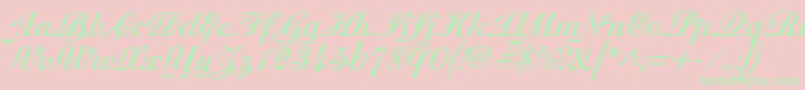 MadisonianBold Font – Green Fonts on Pink Background