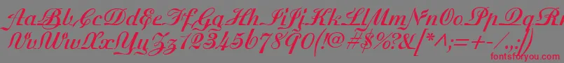 MadisonianBold-Schriftart – Rote Schriften auf grauem Hintergrund