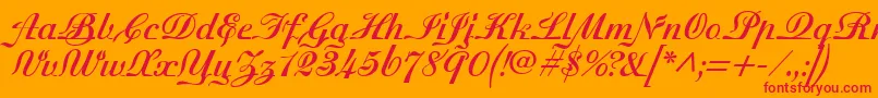 MadisonianBold Font – Red Fonts on Orange Background