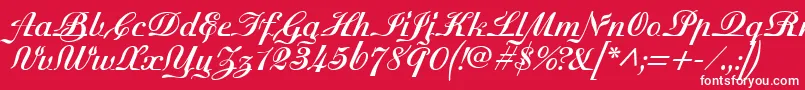 Шрифт MadisonianBold – белые шрифты на красном фоне