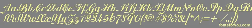 MadisonianBold Font – Yellow Fonts on Gray Background