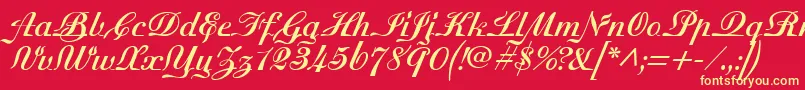 MadisonianBold Font – Yellow Fonts on Red Background