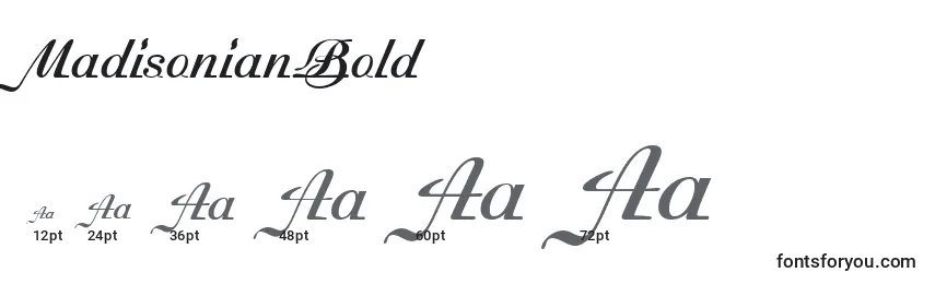 MadisonianBold Font Sizes