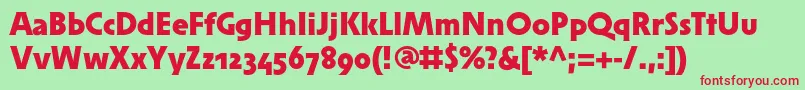 SolperamediumosfBold Font – Red Fonts on Green Background