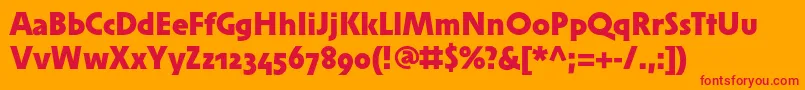 SolperamediumosfBold Font – Red Fonts on Orange Background