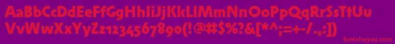 SolperamediumosfBold Font – Red Fonts on Purple Background