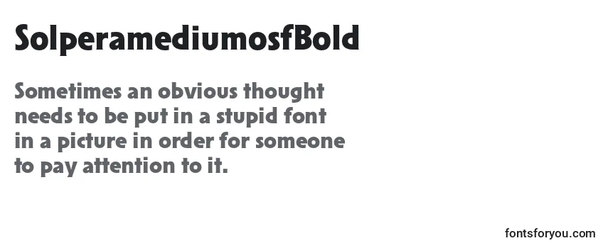 SolperamediumosfBold Font