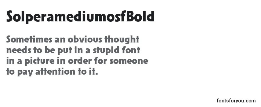 Überblick über die Schriftart SolperamediumosfBold