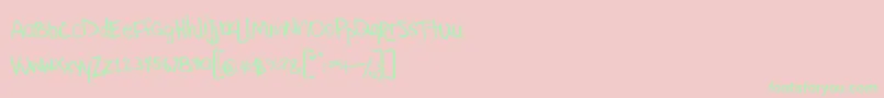 Littleryan Font – Green Fonts on Pink Background