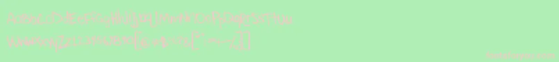 Littleryan Font – Pink Fonts on Green Background