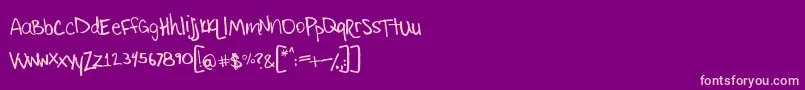 fuente Littleryan – Fuentes Rosadas Sobre Fondo Morado